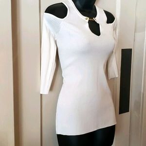 Ellen Tracy Peekaboo sleeve Sweater